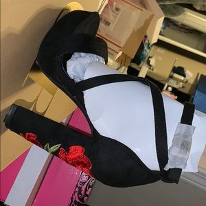 Black platform heels